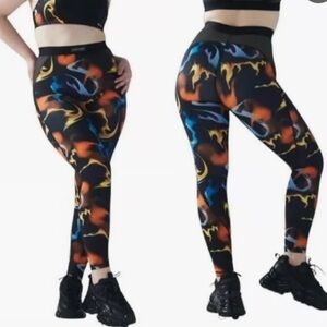 Savage x Fenty size large fire and mesh leggings